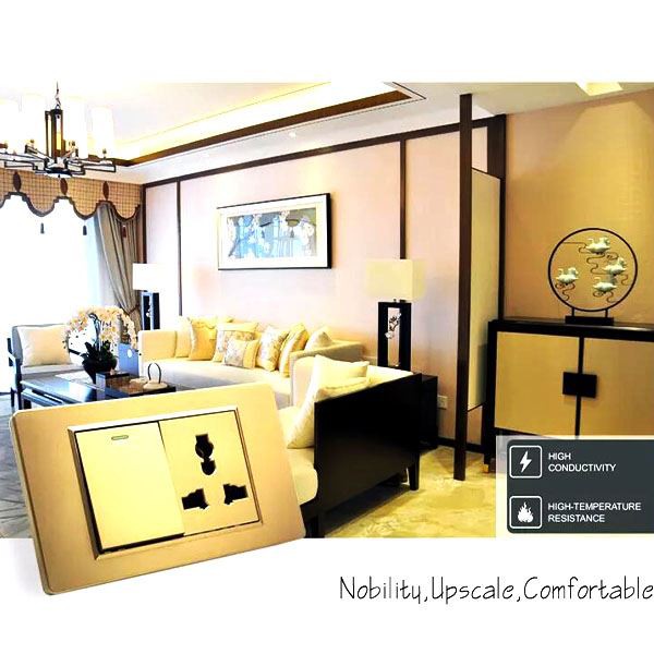 Több frakciós világítás Elektromos fali kapcsoló és aljzat nagy panel